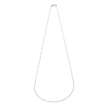 Cadena Singapur de oro blanco