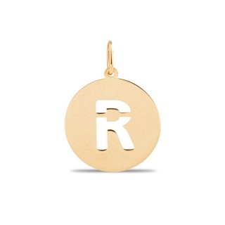 Colgante de oro en forma de la letra R