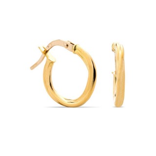 Brincos em ouro Amarelo 18K Aro Trançados Oro Vivo