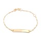 Pulseira em ouro Amarelo Identidade 13 cm