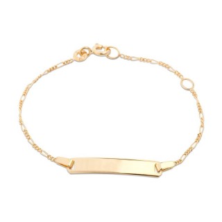 Pulseira em ouro Amarelo Identidade 13 cm