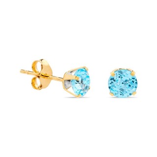 Pendientes de oro amarillo 9K con topacio Oro Vivo