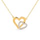 Collar bañado en oro con corazón y circonita Oro Vivo