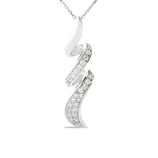 Collar de plata espiral con circonita Oro Vivo