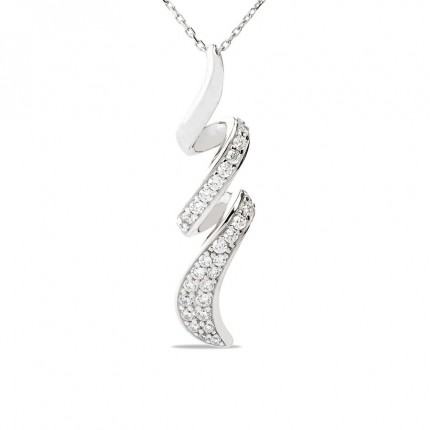 Collar de plata espiral con circonita Oro Vivo
