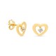 Pendientes de oro amarillo 9K en formato de corazón Oro Vivo