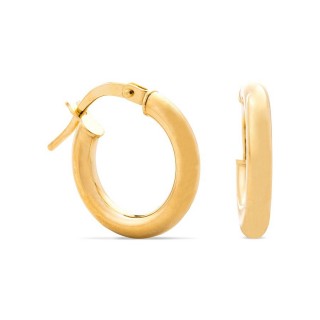 Criollas lisas de oro amarillo 10 mm x 2.5 mm Oro Vivo