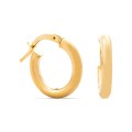 Brincos aro Lisos Ouro Amarelo 10 Mm X 2.5 Mm Oro Vivo