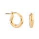 Criollas lisas de oro 6x2.5mm 9K Oro Vivo