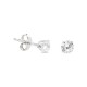 Pendientes de oro blanco 9K con circonita 4 mm Oro Vivo
