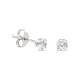 Brincos em ouro Branco 9K Com Zircomia 3.5 Mm Oro Vivo