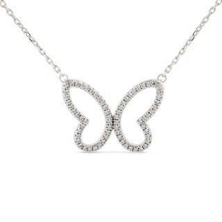 Collar de plata mariposa y circonita Oro Vivo