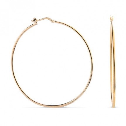 Criollas lisas bañada en oro 50x1.6mm Oro Vivo