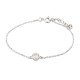 Pulsera de plata chatón circonita 19 cm Oro Vivo