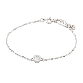 Pulseira Em Prata Com Zircônia 19 Cm Oro Vivo