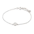 Pulseira Em Prata Com Zircônia 19 Cm Oro Vivo