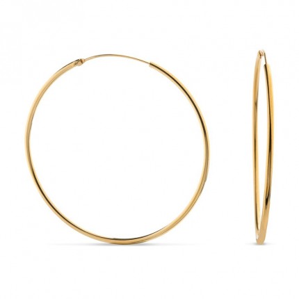 Criollas tubulares bañado en oro 45x1,5mm Oro Vivo