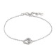Pulseira em prata coração zircónia 18cm Ouro Vivo