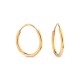 Argolas tubulares em ouro 10x1mm 9k Oro Vivo