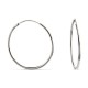 Brincos de argola 30x1,5 mm em prata 925‰ rodiada