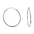 Pendientes de aro 30x1,5 mm en plata 925‰ rodiada