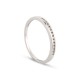 Anillo de oro blanco 18k media alianza 0,10mm Oro Vivo