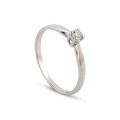 Anel em ouro branco 18k Diamante 0,10 Mm Oro Vivo