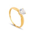 Anel em ouro Amarelo 9k com Zircônia De 0,80 Mm Oro Vivo