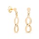 Brincos em ouro amarelo 18k com infinito Oro Vivo