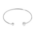 Pulseira  com bola dupla bubble em prata Oro Vivo