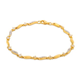 Pulseira banhada em ouro 18cm Oro Vivo