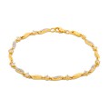Pulseira banhada em ouro 18cm Oro Vivo