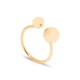 Anillo bañado en oro con doble bolita Oro Vivo