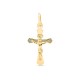 Colgante de oro amarillo 18K con cruz y cristo Oro Vivo