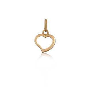 Pendente em ouro amarelo 18K com coração Oro Vivo