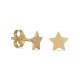 Brincos em ouro amarelo 18K com estrela nacar Oro Vivo