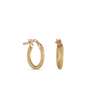 Argolas trançados em ouro amarelo 18K de 10MMX2MM