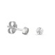 Pendientes de plata con chatón de 3 mm Oro Vivo