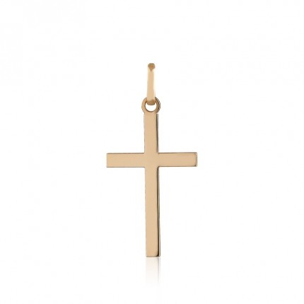 Colgante de oro amarillo 9k con cruz lisa Oro Vivo