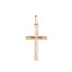 Pendente de cruz em ouro amarelo de 9K, 15 x 28 mm