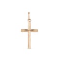 Colgante de oro amarillo 9K en forma de cruz, 15 x 28 mm