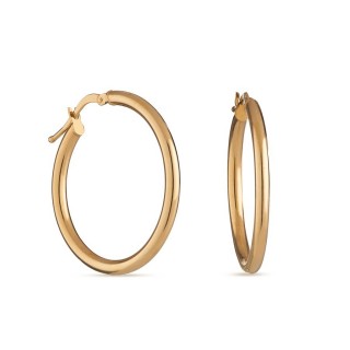 Criolla lisa de oro amarillo 9k de 25MMX2.5MM Oro Vivo