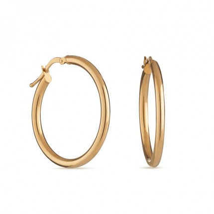 Criolla lisa de oro amarillo 9k de 25MMX2.5MM Oro Vivo
