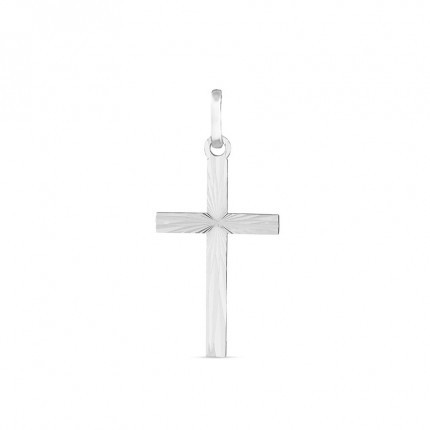 Pendente em ouro branco 9k com cruz