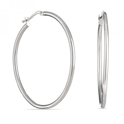 Argolas em ouro branco 9k de 40 MM