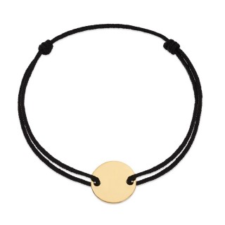 Pulsera de oro amarillo 9k con chapa macramé Oro Vivo