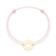 Pulseira em ouro amarelo 9k com coração macramê