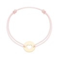 Pulsera de oro amarillo 9k con corazón macramé Oro Vivo