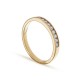 Anillo de oro amarillo 18K media alianza circonita Oro Vivo