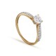 Anillo de oro amarillo 18K con circonitas Oro Vivo